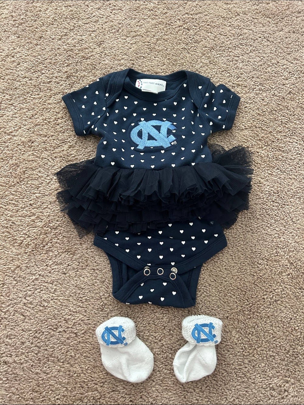UNC onesie with socks